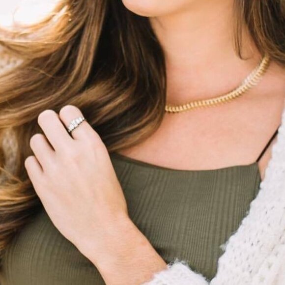 7 Charming Sisters NWT "Go For The Gold" Gold Plated Necklace - Picture 3 of 6